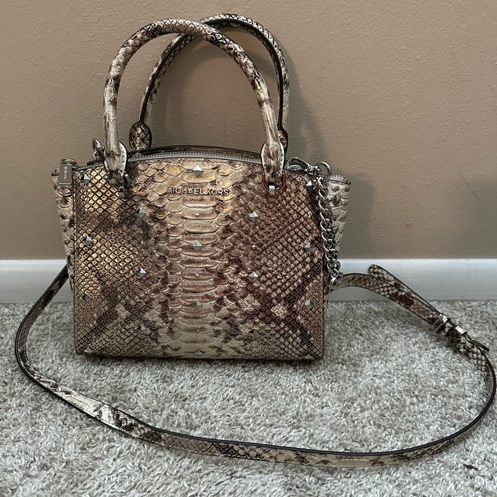 Michael Kors Faux Snakeskin Handbag Purse